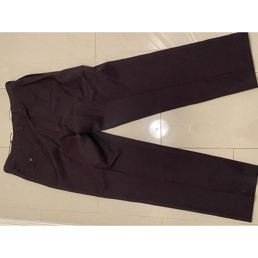 1958 Custom Tailored Siebler Clothes Twill‎ Wool Men’s 37x33 Pants Navy & Brown